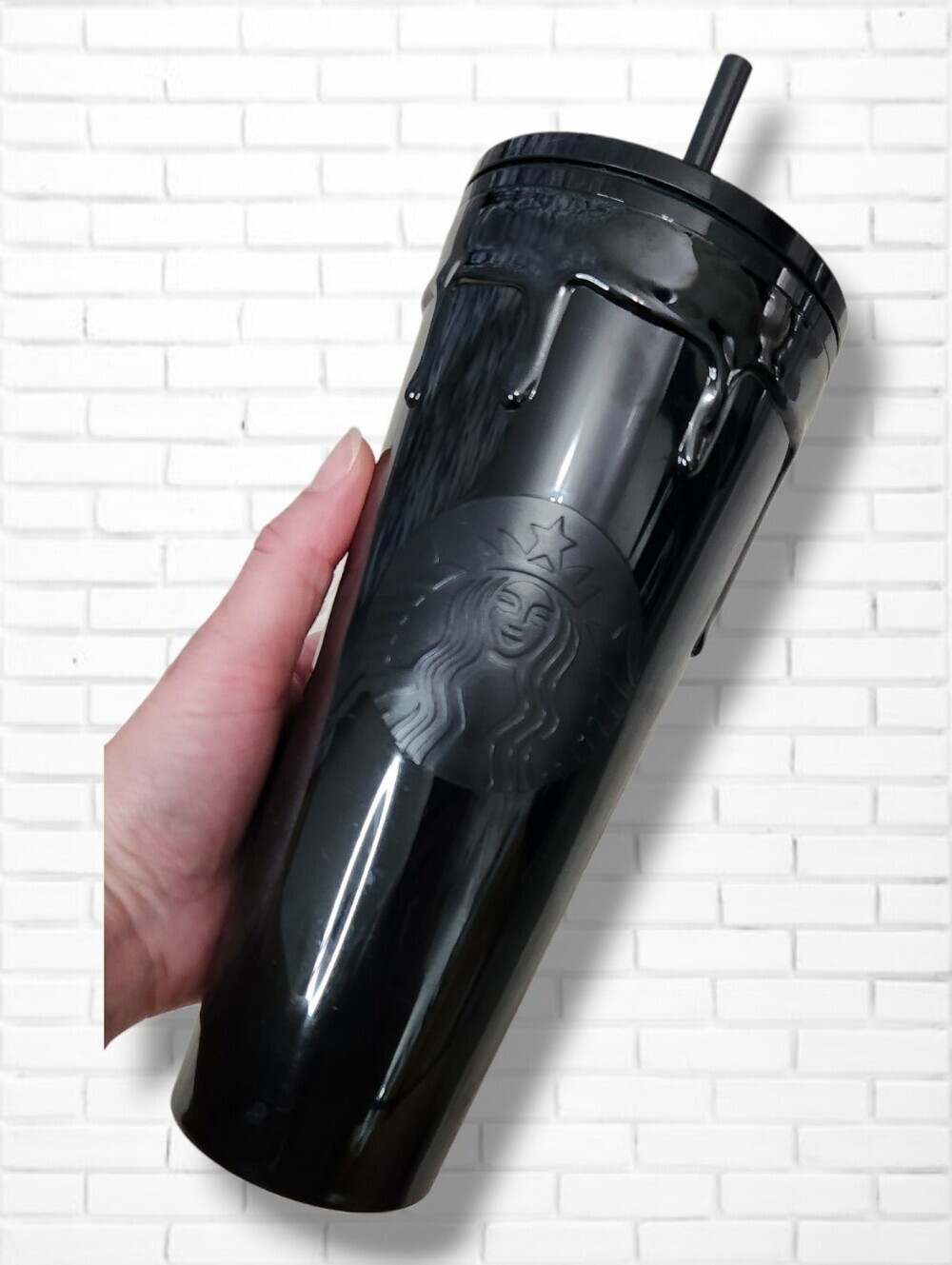 Starbucks Black Slime Drip 2024 Halloween 24 Oz/710 mL Venti Cup